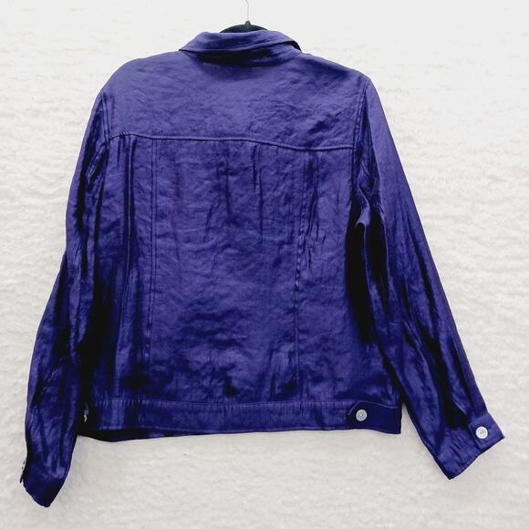 Jacket Size M Preppy Revival Jacket Hidden Pockets Mother of Pearl Quiet Luxury - Picture 2 of 16